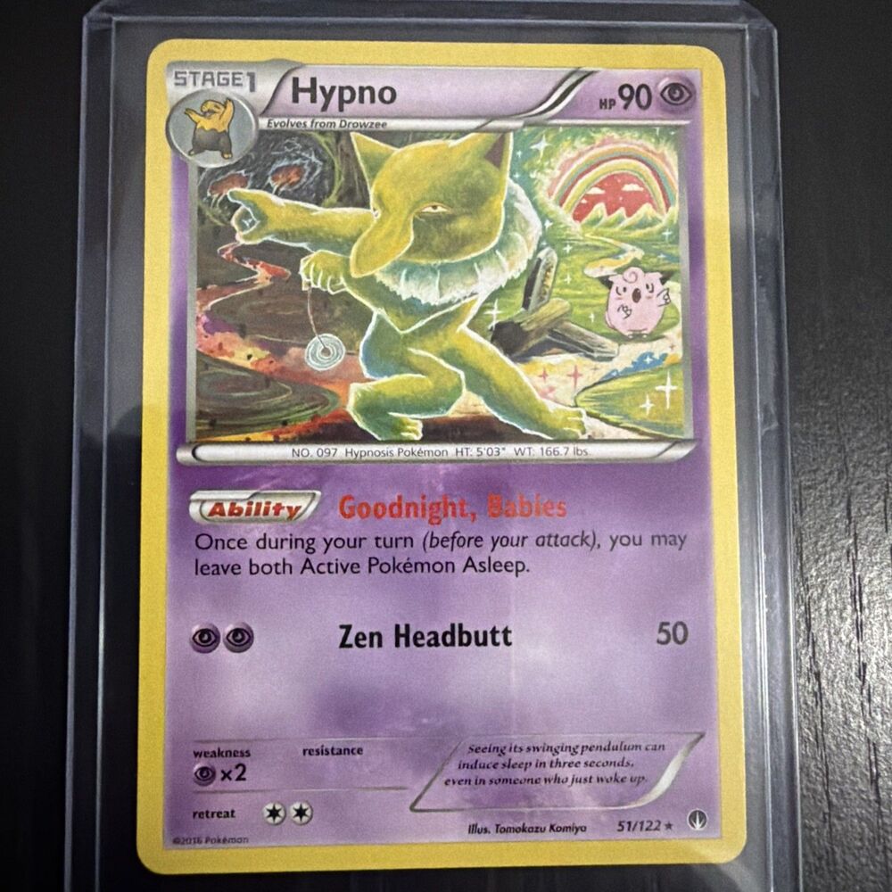 Hypno 51/122 Rare BREAKpoint Pokemon Near Mint
